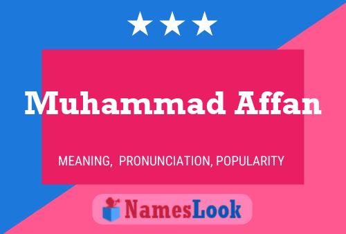 Muhammad Affan Namensposter