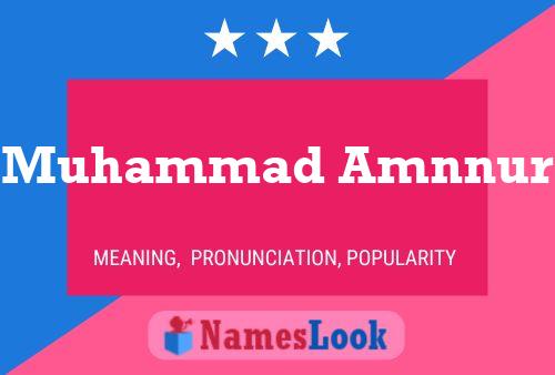 Muhammad Amnnur Namensposter