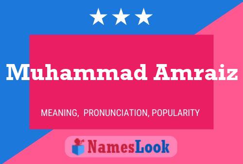 Muhammad Amraiz Namensposter