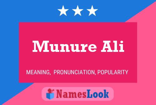 Munure Ali Namensposter