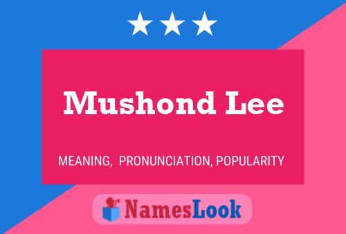 Mushond Lee Namensposter