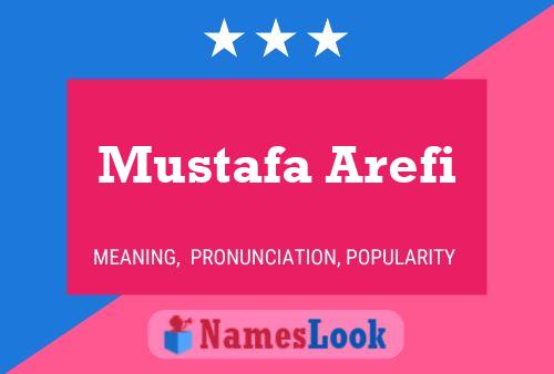 Mustafa Arefi Namensposter