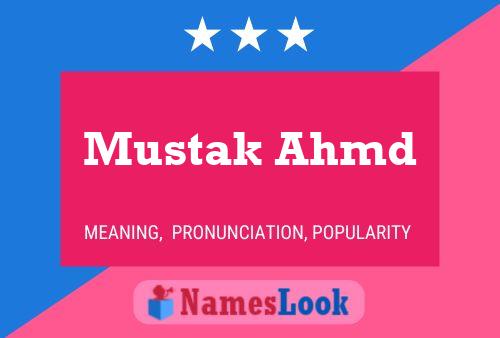 Mustak Ahmd Namensposter