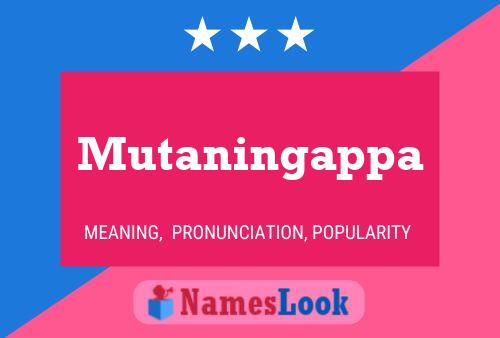 Mutaningappa Namensposter