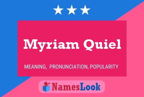 Myriam Quiel Namensposter