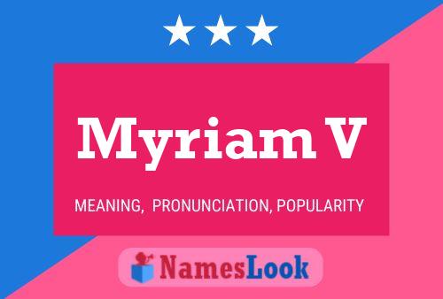 Myriam V Namensposter