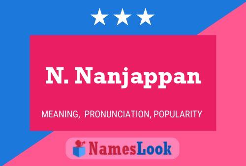 N. Nanjappan Namensposter