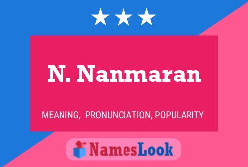 N. Nanmaran Namensposter