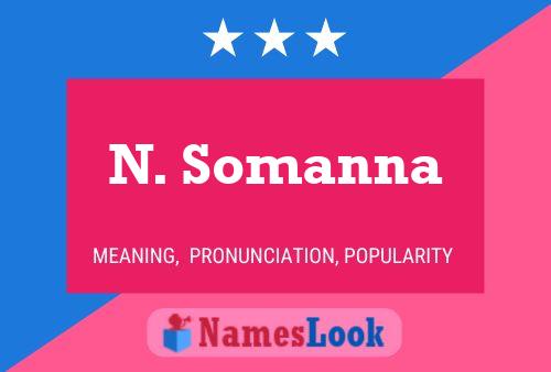 N. Somanna Namensposter