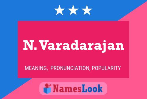 N. Varadarajan Namensposter