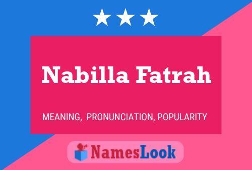 Nabilla Fatrah Namensposter