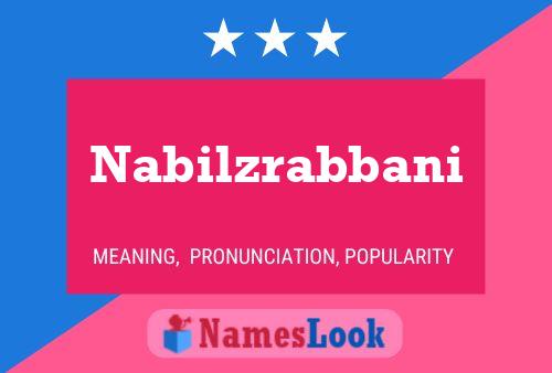 Nabilzrabbani Namensposter