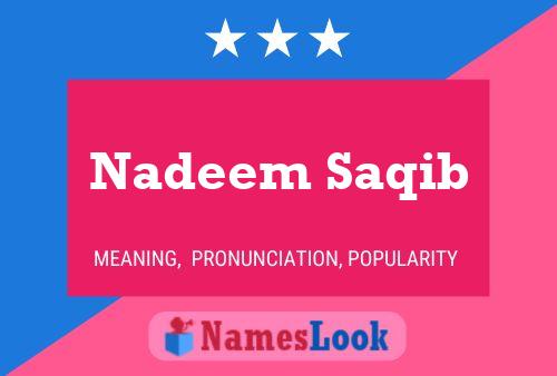 Nadeem Saqib Namensposter