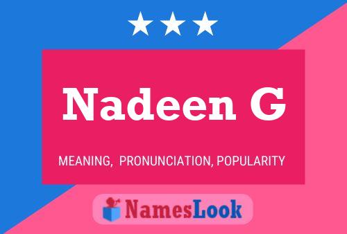 Nadeen G Namensposter