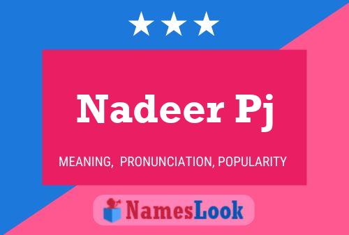 Nadeer Pj Namensposter