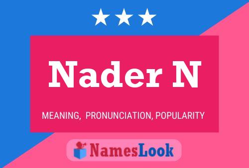 Nader N Namensposter