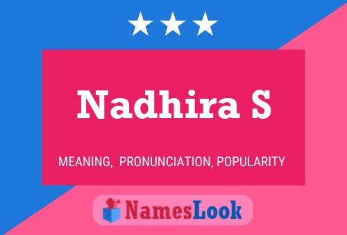 Nadhira S Namensposter