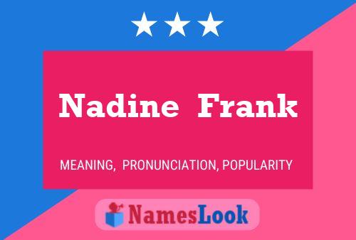 Nadine  Frank Namensposter