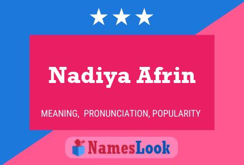 Nadiya Afrin Namensposter