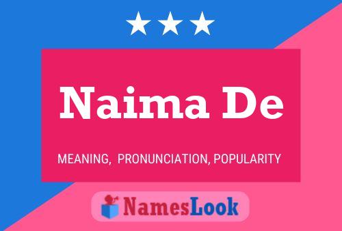 Naima De Namensposter