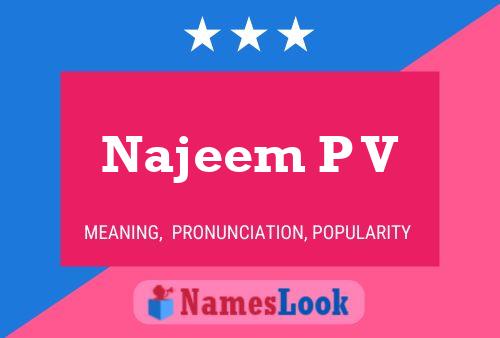 Najeem P V Namensposter