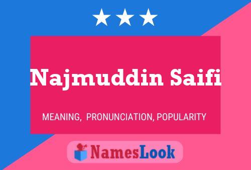 Najmuddin Saifi Namensposter