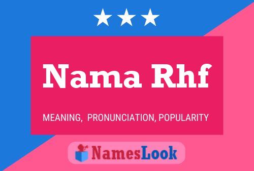 Nama Rhf Namensposter