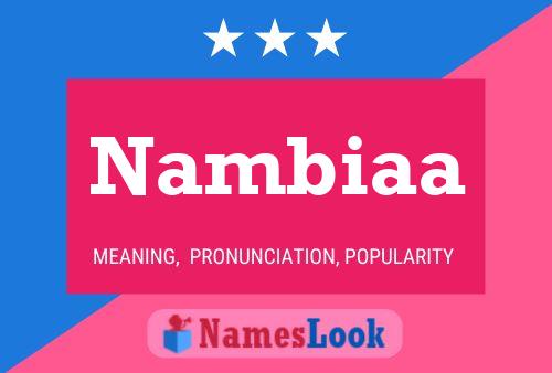 Nambiaa Namensposter