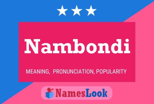 Nambondi Namensposter