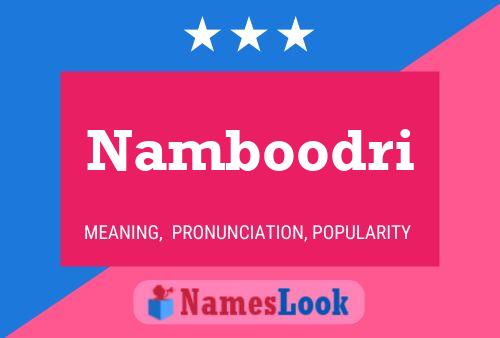 Namboodri Namensposter