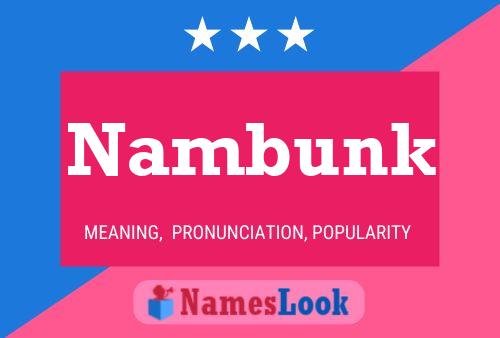 Nambunk Namensposter