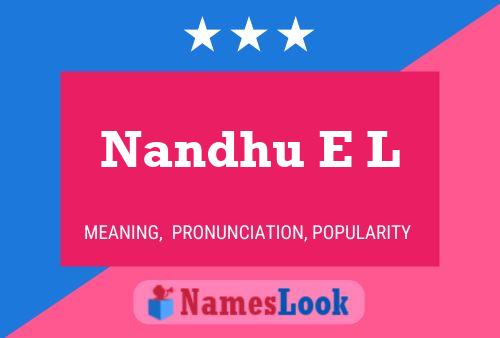 Nandhu E L Namensposter