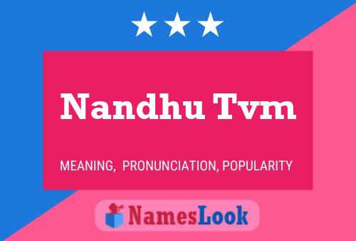 Nandhu Tvm Namensposter