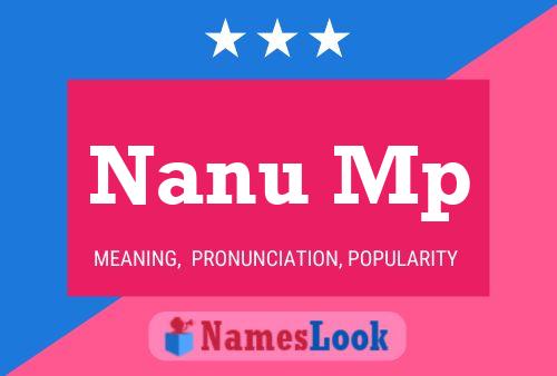 Nanu Mp Namensposter