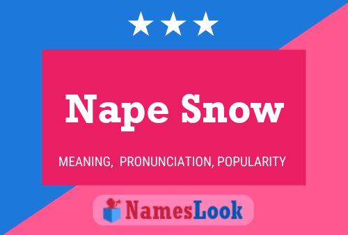 Nape Snow Namensposter