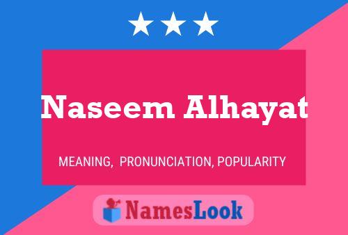 Naseem Alhayat Namensposter