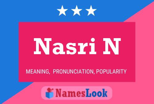 Nasri N Namensposter