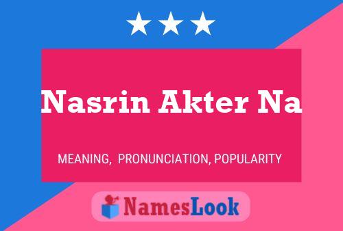 Nasrin Akter Na Namensposter