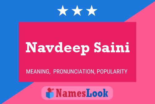 Navdeep Saini Namensposter