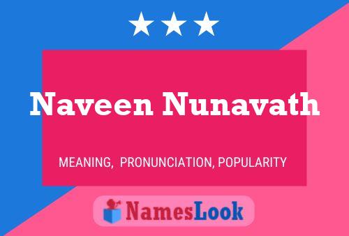 Naveen Nunavath Namensposter