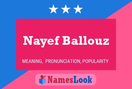 Nayef Ballouz Namensposter