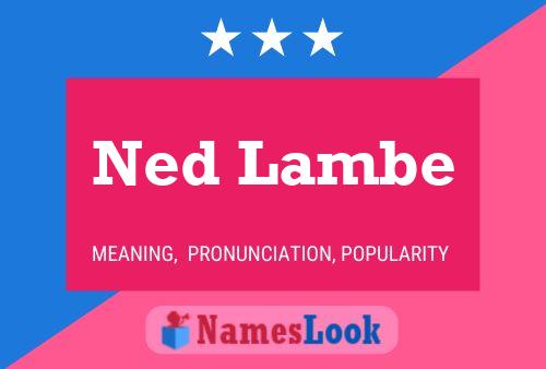 Ned Lambe Namensposter