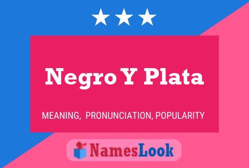 Negro Y Plata Namensposter