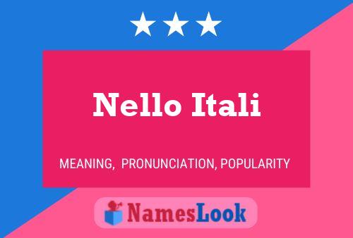 Nello Itali Namensposter