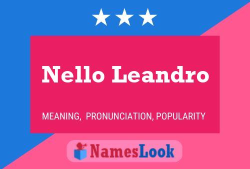 Nello Leandro Namensposter