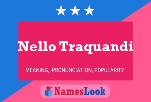 Nello Traquandi Namensposter