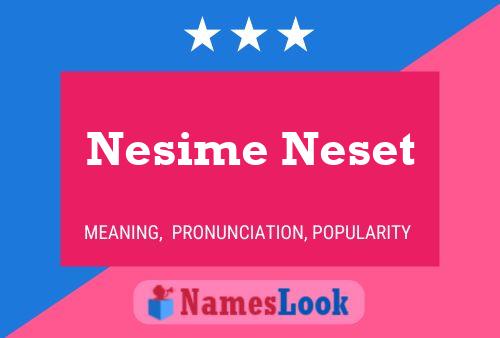 Nesime Neset Namensposter