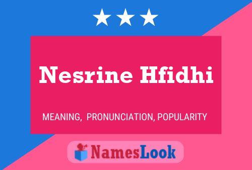 Nesrine Hfidhi Namensposter