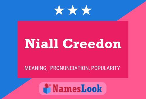 Niall Creedon Namensposter