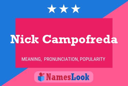 Nick Campofreda Namensposter